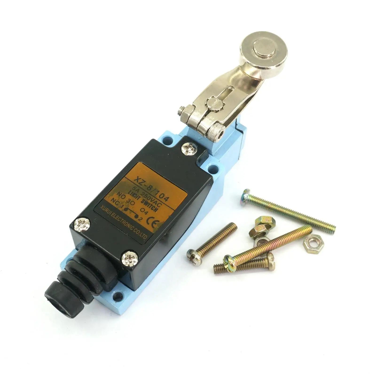 Xz-8/104 5A/250Vac No + Nc Micro Limit Switch Spdt Contatto Roller Arm Tipo Ip65