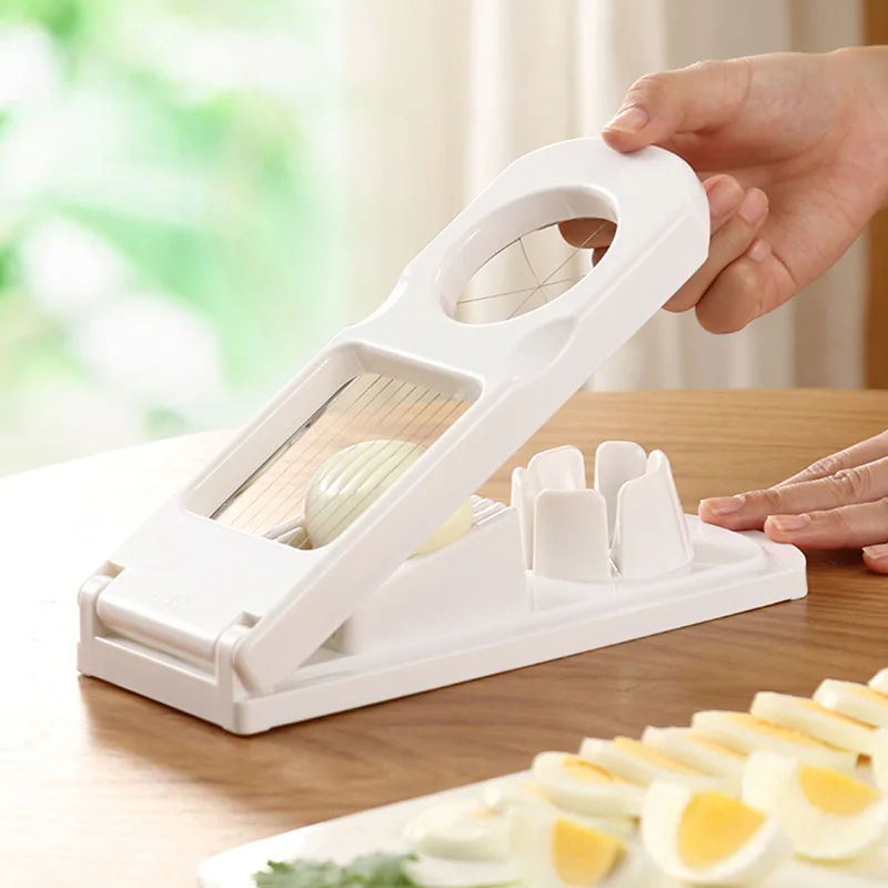 Kitchen Accessories Egg Slicer Multi-Function Eggs Divider Cutter 2in1 Egg Splitter Manual Fruit Food Slicers Chopper Slice Tool