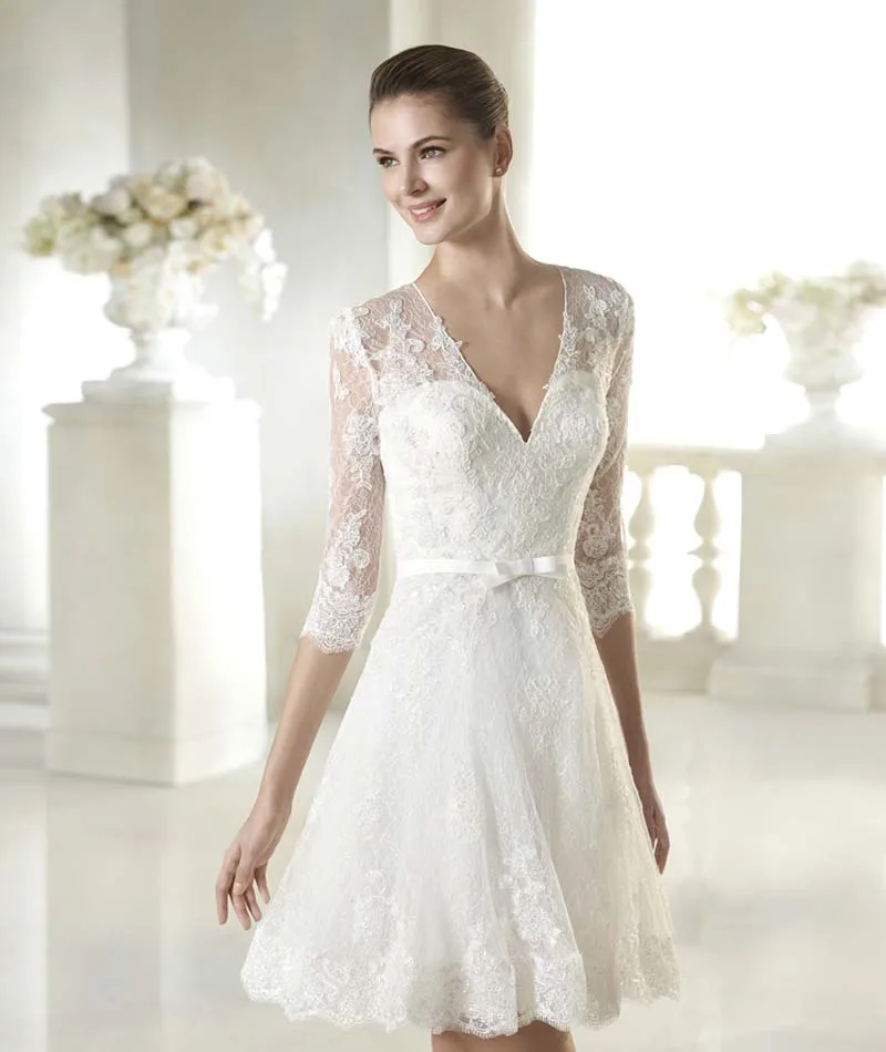 white lace a line dress