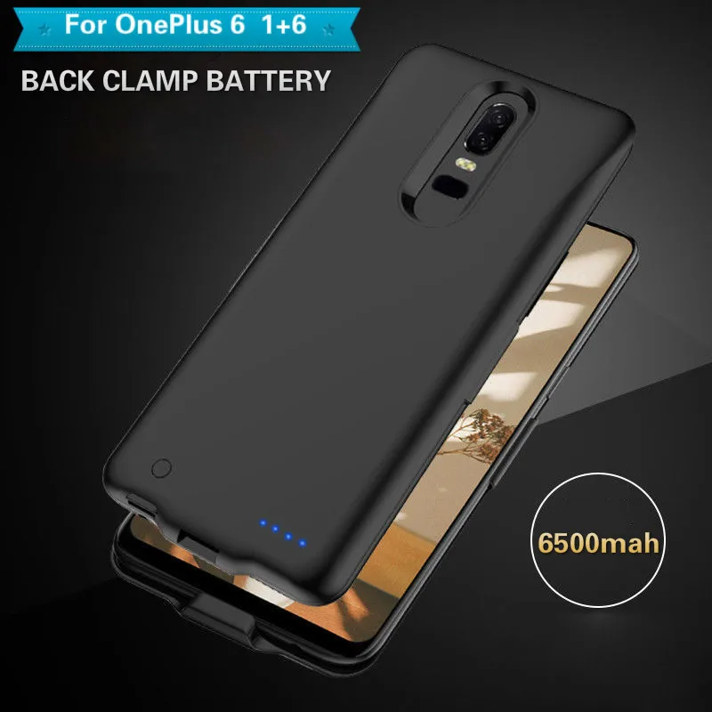 

2019 6500mAh Power Bank Battery Charger Case For OnePlus 6 Large Capacity External Backup For OnePlus 1+6