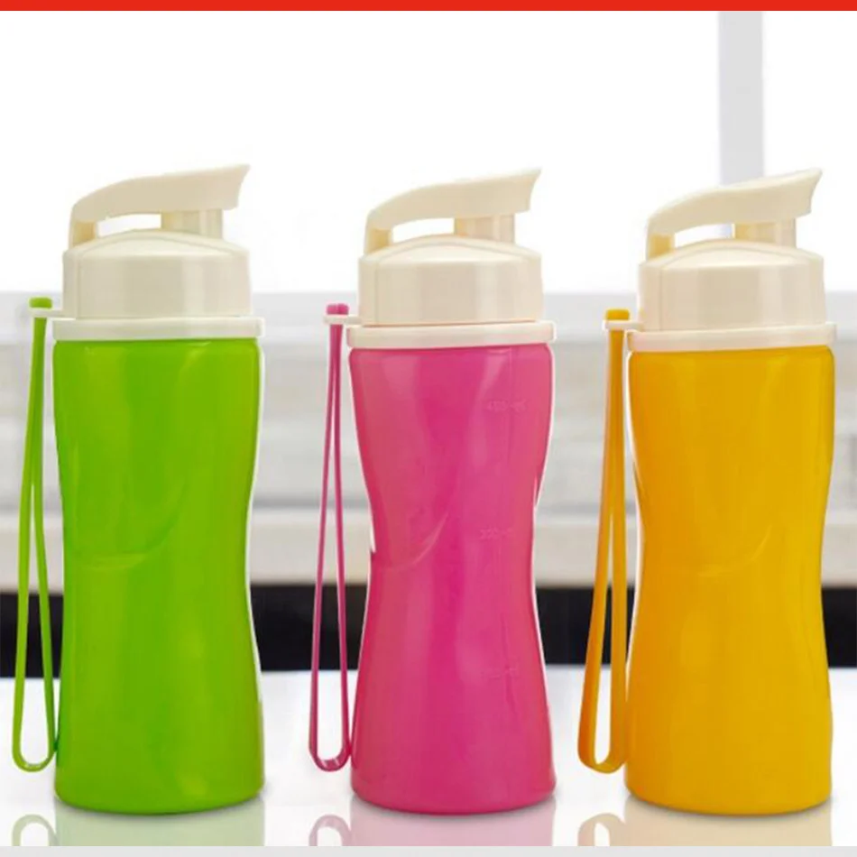 Большой емкости сопла силиконовые складные бутылки для воды с крышкой губ фильтр BPA бесплатно Спорт велосипед мои бутылки для воды