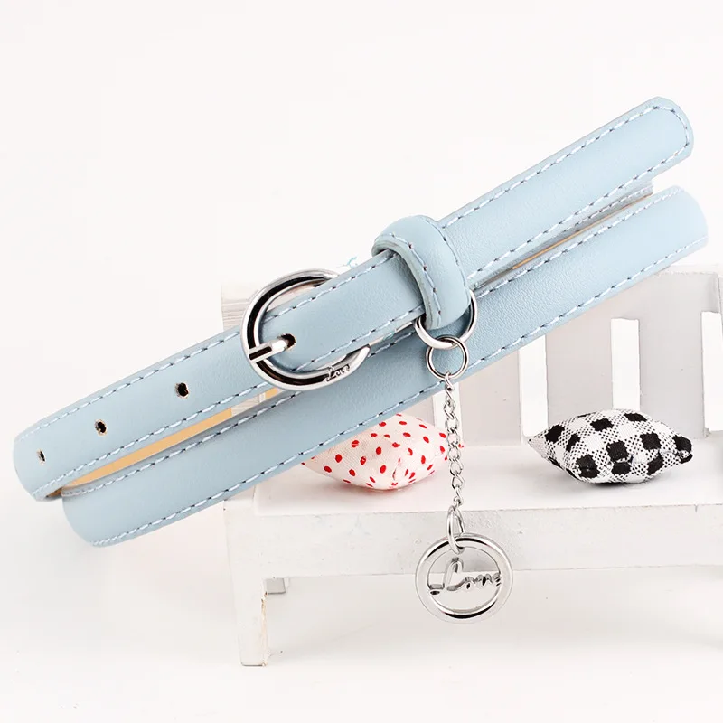 

Women Metal Round pendant Waist Belt Skinny Ceinture Design Pin Buckle Belt Front Stretch Waist Dress Belt Strap Waistband