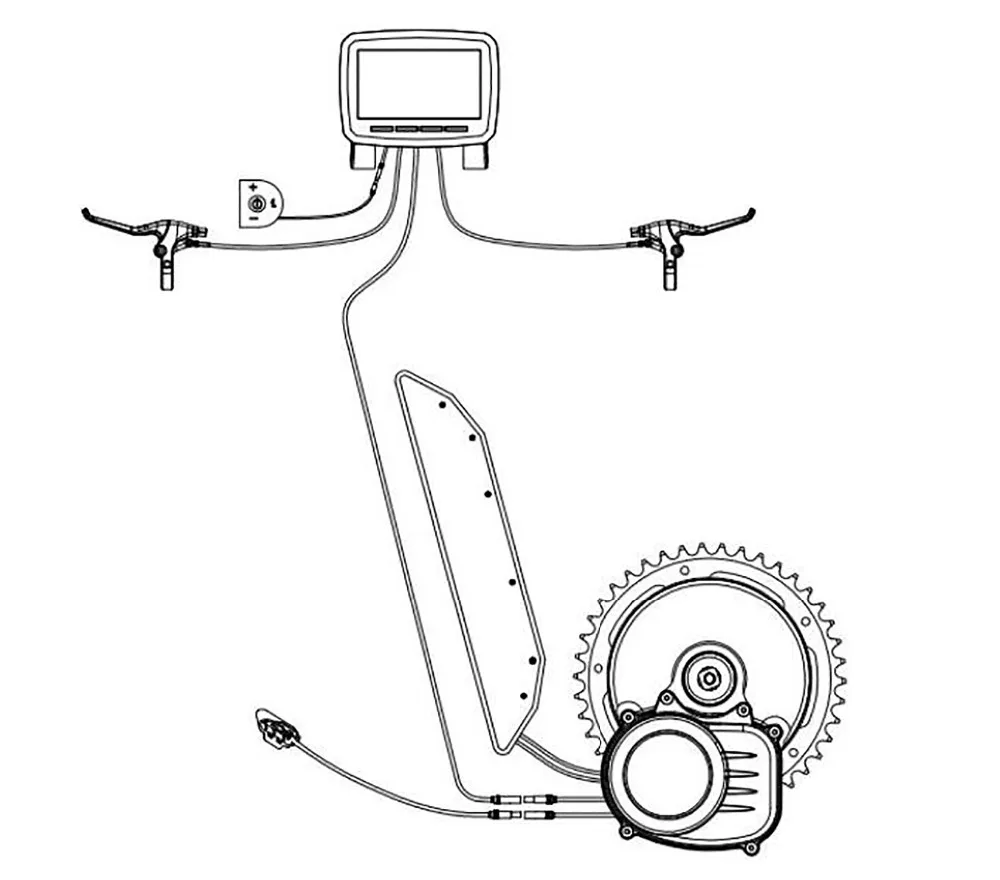 EJOYQI Tongsheng TSDZ2 DIY Конвертация Ebike Mid Drive Kit 36 в 48 в 250 Вт 350 Вт 500 Вт датчик крутящего момента двигателя Электрический двигатель велосипеда