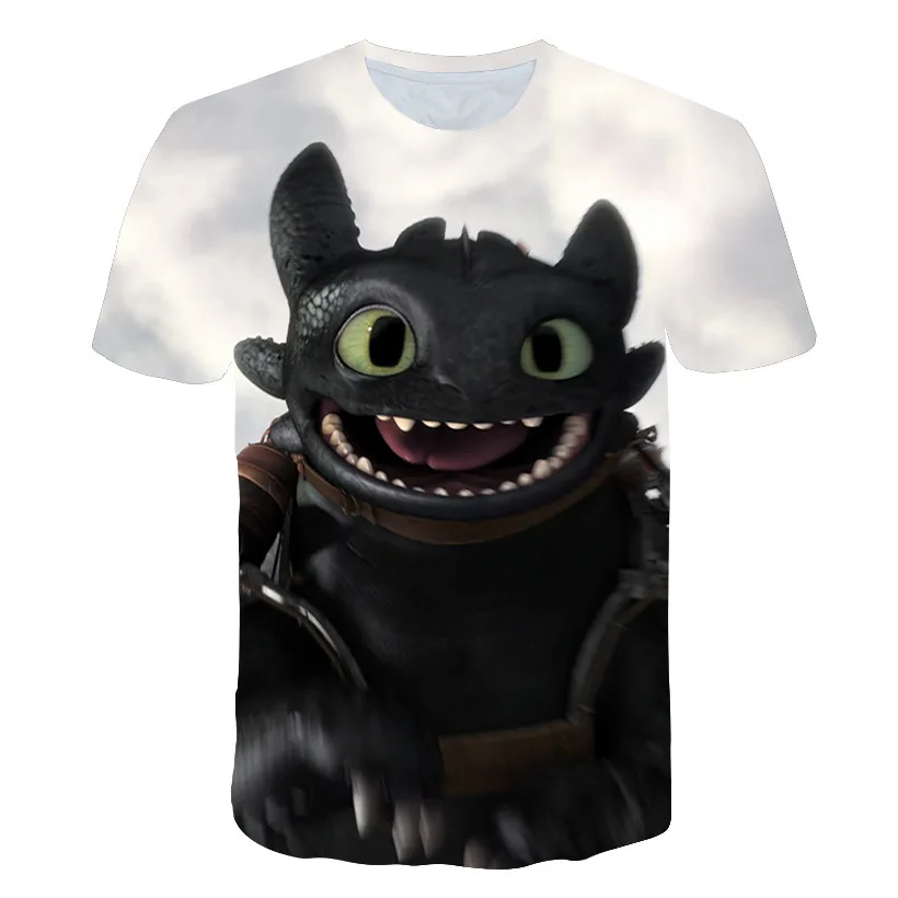 

Boys How To Train Your Dragon 3 t shirts Summer Kids T-shirt Polyeste 3D Print Tshirt Boys Tees Boys Girls Tops children Clothes