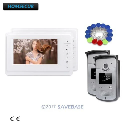 HOMSECUR 7inch Video Security Door Phone with Mute Mode for Home Security for House/ Flat