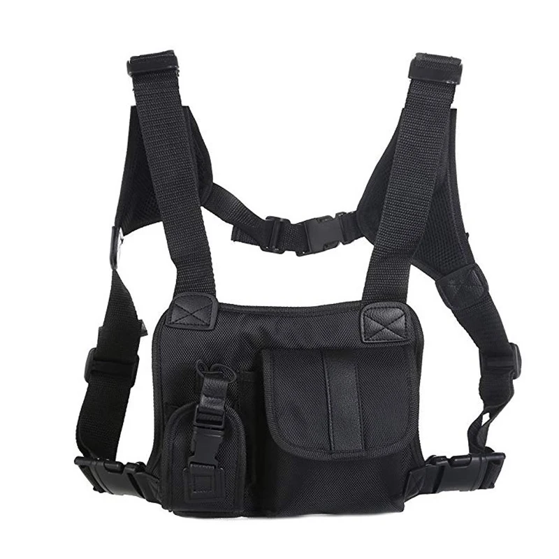 

Unisex Tactical Shoulder Bag Chest Rig Bag Hip Hop Streetwear Men Functional Waist Packs Adjustable Pockets Waistcoat West 2019