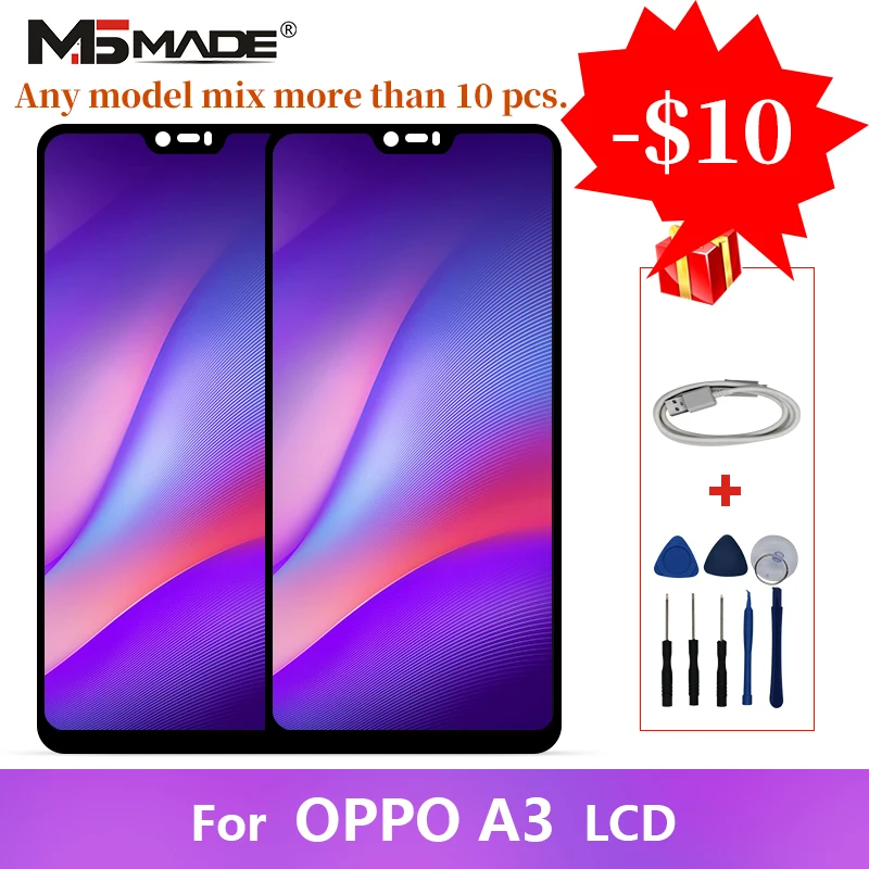 

100% Original For OPPO A3 LCD Touch Screen PADM00 Display Digitizer Replacement Parts With Frame For OPPP A3 Display Screen