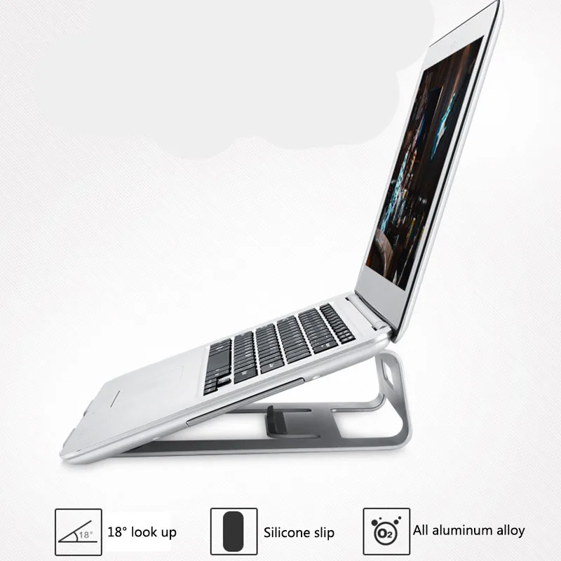 Laptop Stand Cooling Base Aluminum Alloy Notebook Cooling Stand For Macbook Computer Bracket Tablet Support Cooler Stands Holder Laptop Stand Cooling Base Aluminum Alloy Notebook Cooling Stand For Macbook Computer Bracket Tablet Support Cooler Stands Holder