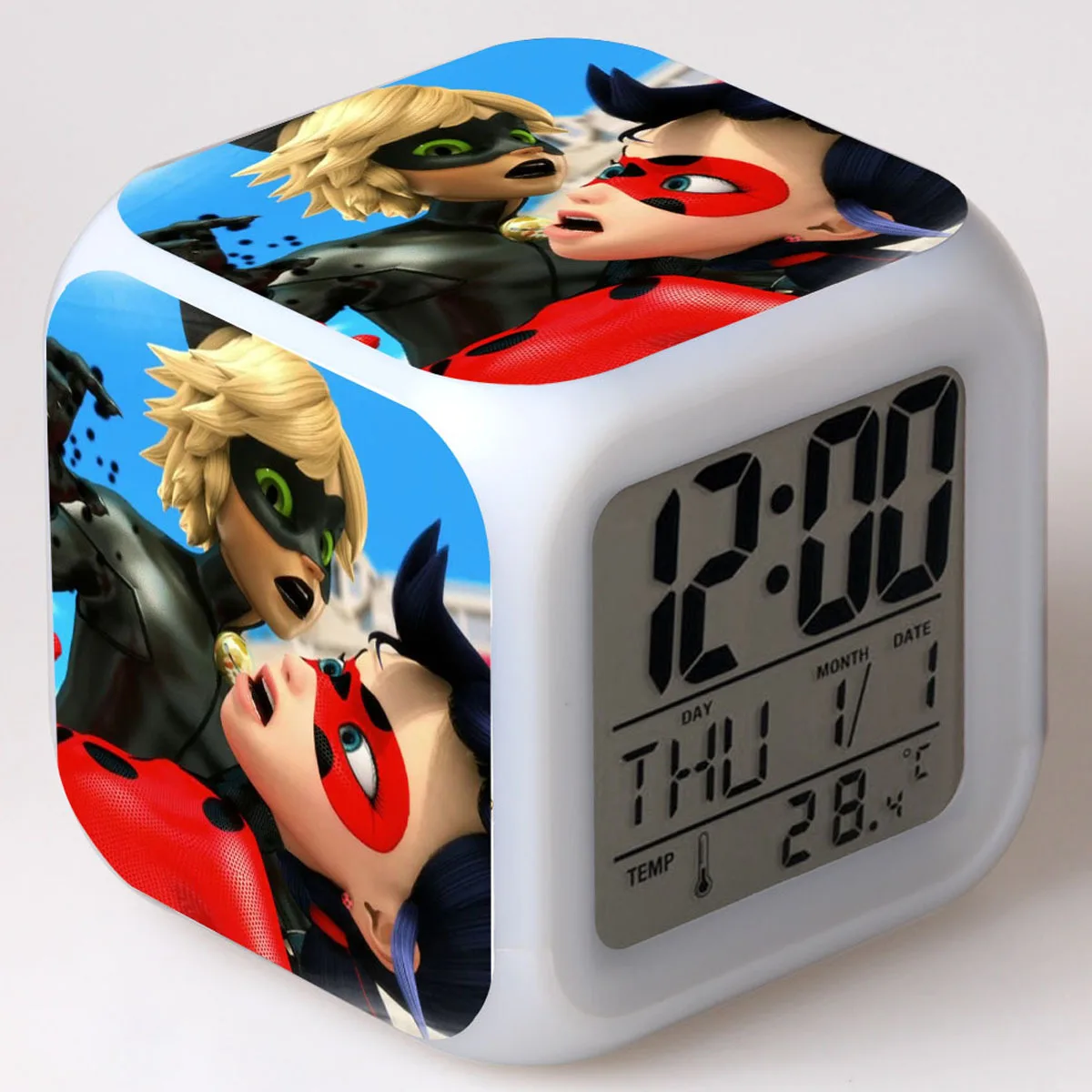 24 Мультфильм детский будильник игрушки Led reloj despertador цифровые часы электронный wake up Светильник Настольный reveil wekker - Цвет: 24