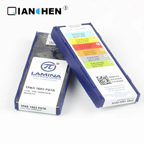 

Genuine original high quality high-performance LAMINA TPKR 1603 PDTR LT30 (10pcs/lot) tungsten Carbide Cutting tools inserts