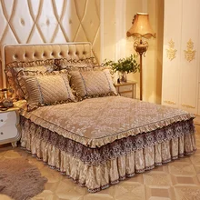 160X200cm Fleece Quilted Bedspread Bedskirt Twin Queen King size Bed sets Bedsheet Bed cover parure de lit adulte ropa de cama
