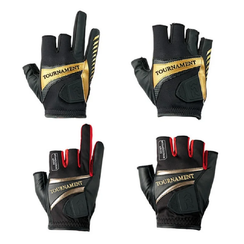 

1 Pair Fishing Gloves Half Finger Pack Fishing Rod Anti-Slip Gloves Skidproof Resistant Pesca Fitness Carp Fishing Accessories