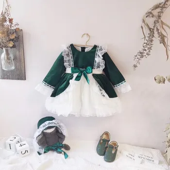 

Baby girls dress set boutique toddler baby girl clothing long sleeve dress with cap +shorts lace infant dress