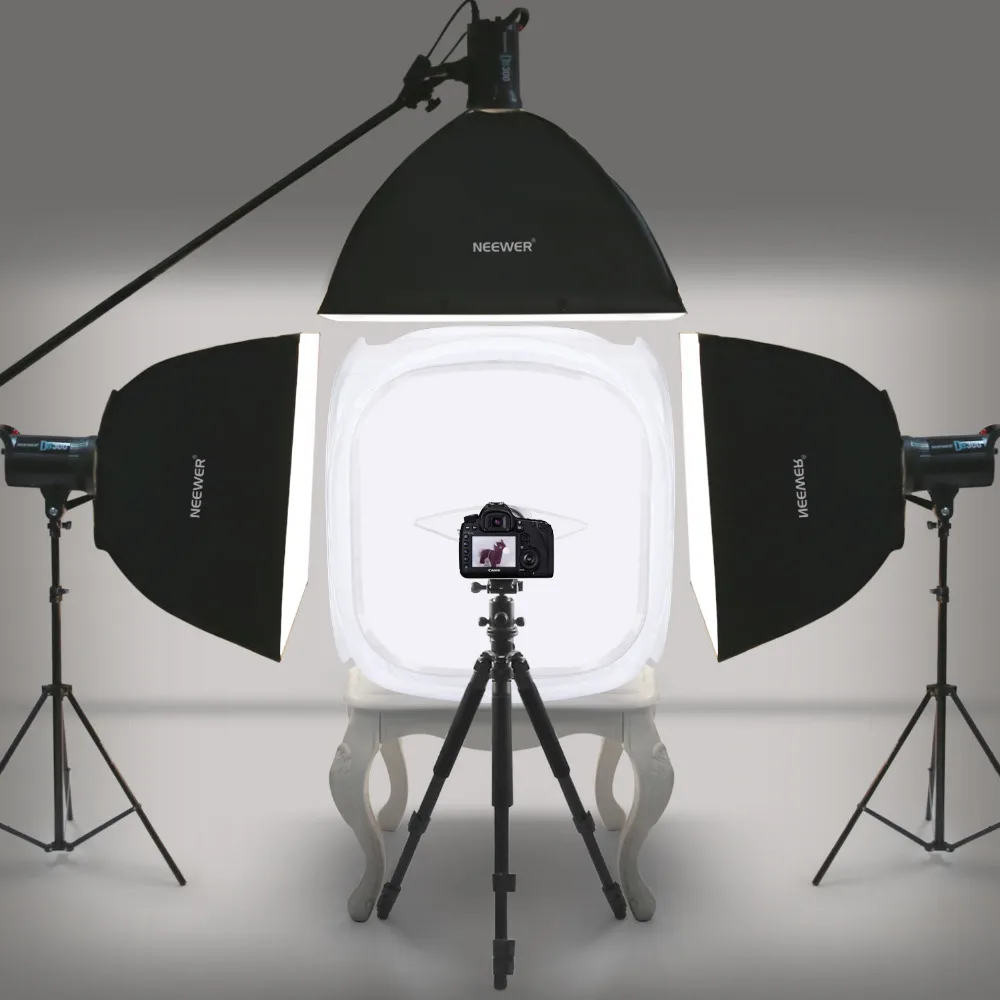 Neewer 32x32 дюйма/80x80 см фотостудия Съемка Палатка светильник-Диффузор софтбокс комплект с 4 цветами фоны для фотостудии