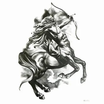 

New arrive Fashion watertransfer sticker the Greek mythology a horse Waterproof Temporary Tattoo makeup body art arm tattoos