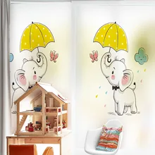 Мультфильм наклейки на окно в ванную комнату свет Непрозрачное стекло матовая пленка наклейки анти-конфиденциальности Анти-свет