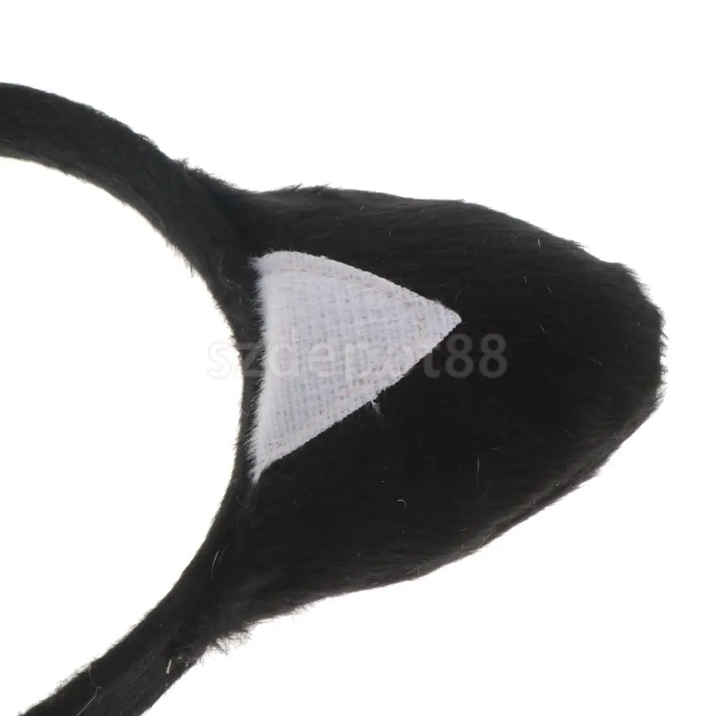 Christmas Girls Kids Birthday Black Cat Costume Set Ear Headband TUTU Skirt Bowtie Gloves Tail Fancy Dress Outfit