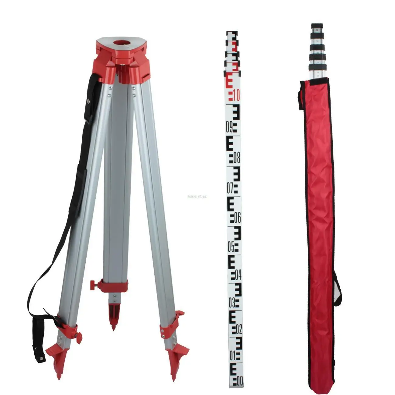 

5m Section Staff(including a carrying bag) & 1.63M Aluminum Tripod Laser Level
