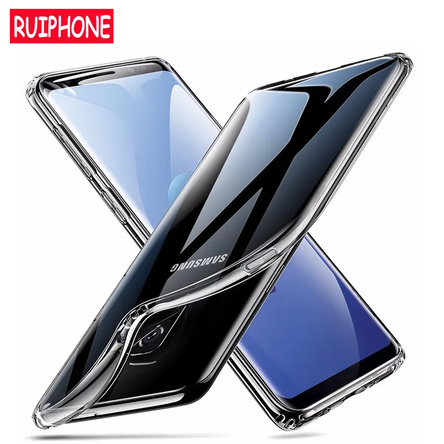 Для Samsung Galaxy S8 S9 Plus Note 8 9 S6 S7 Edge A5 A3 A7 2017 A8 A6 2018 прозрачный чехол TPU мягкая задняя