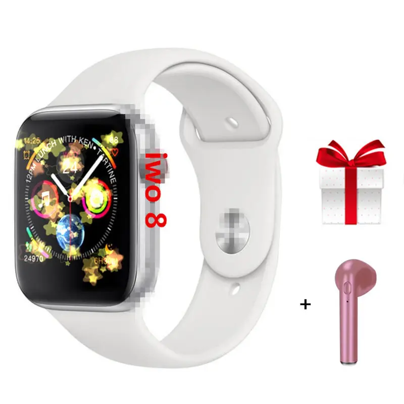 

Smart Watch IWO 8+earphone/set IWO8 Bluetooth Connected 44mm Series Smartwatch 1:1 Series 4 Wireless Charger Strap replaceable