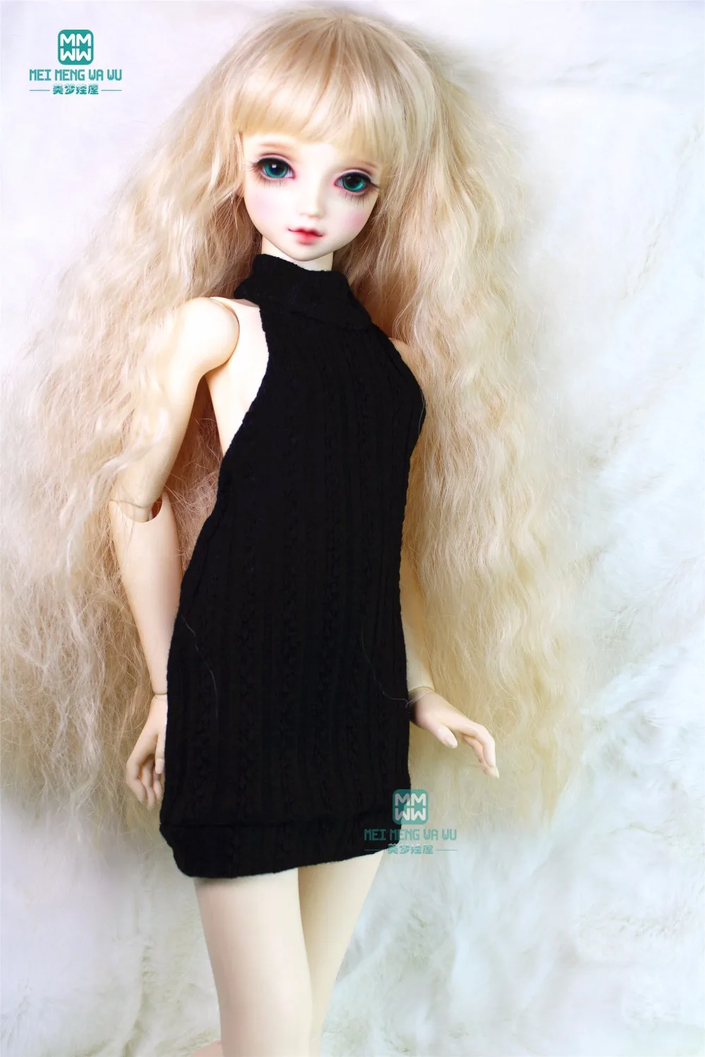 BJD Кукла Одежда для 58-60 см 1/3 bjd SD10 SD13 DD кукла черный шерстяной жилет кружевные трусики