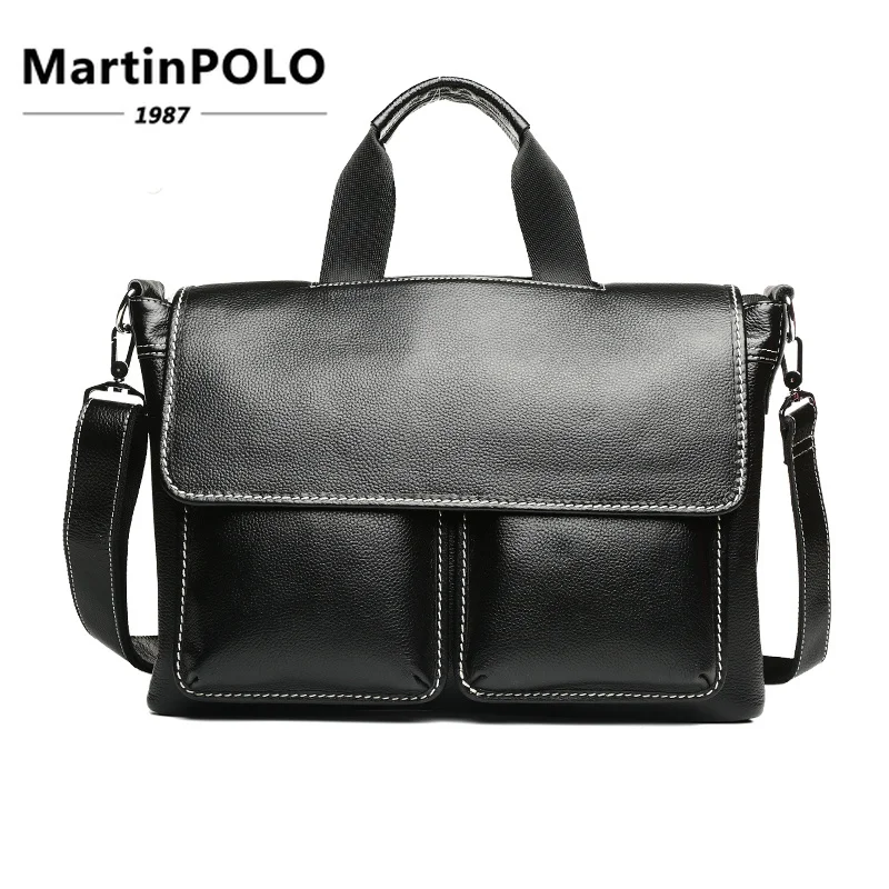 

2019 Busniess Male Shoulder Crossbody Genuine Leather Bags Men Briefcase Messenger Bags Casual Handbags Male Leather Bag 624