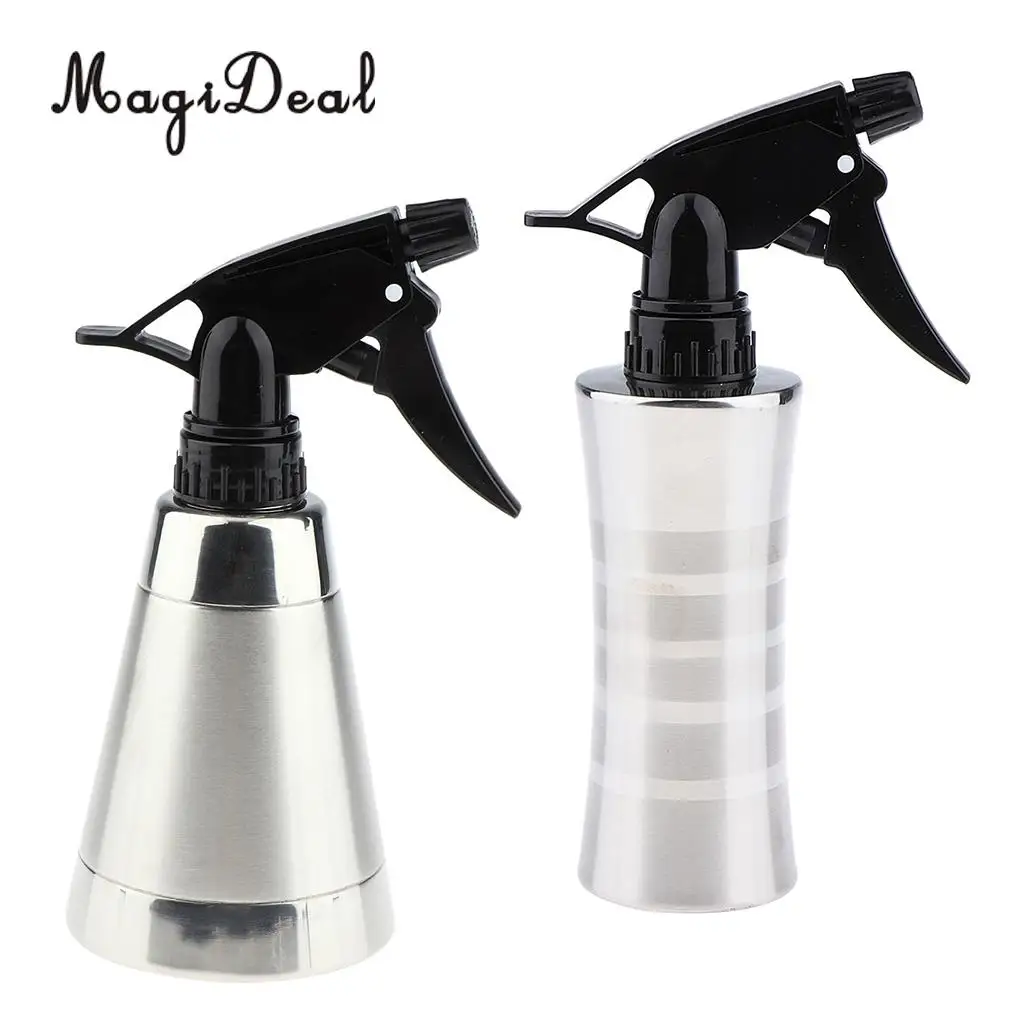 Kesoto 300ml Stainless Steel Empty Fine Mist Trigger Spray Bottle for Hair Salon Hairdressing