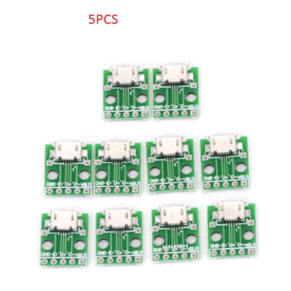 5 шт./лот B Тип PCB конвертер мини USB DIP адаптер 5pin гнездовой разъем лучшая