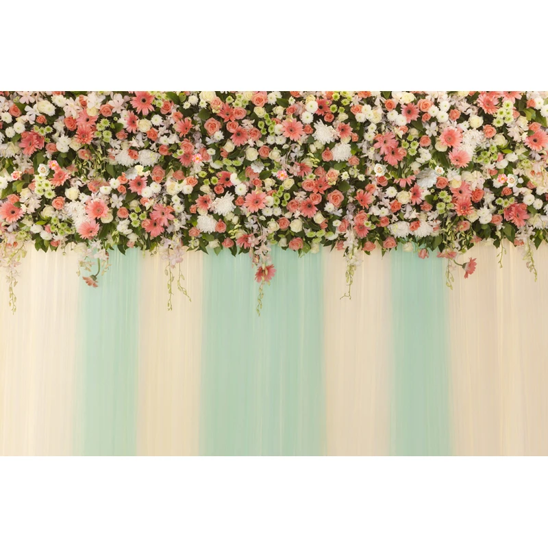 

Flower drops setting for wedding fleece washable photography backdrop for photography studio photographic backgrounds F-1618-A