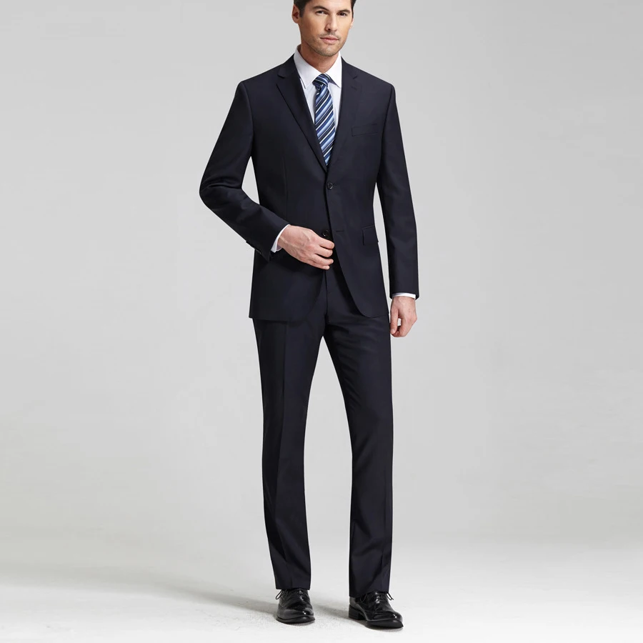 Classic Business Style Suit 2 Pieces (Jacket+Pants) Groom Wedding Suits Slim Fit for Men Custom Made Single Breasted 2019 New
