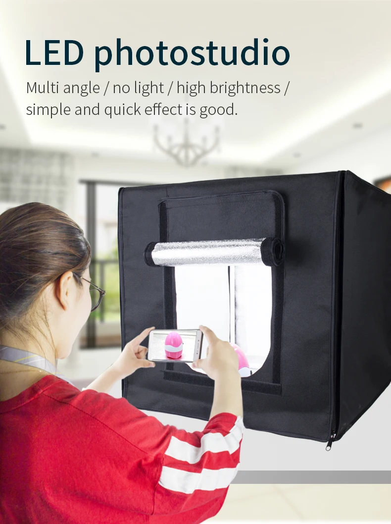 Hanmi 40 см светодиодный светильник, софтбокс, аксессуары для камеры, фотостудия, коробка для фотосъемки, светильник, мини-студийный светильник, коробка для фотосъемки