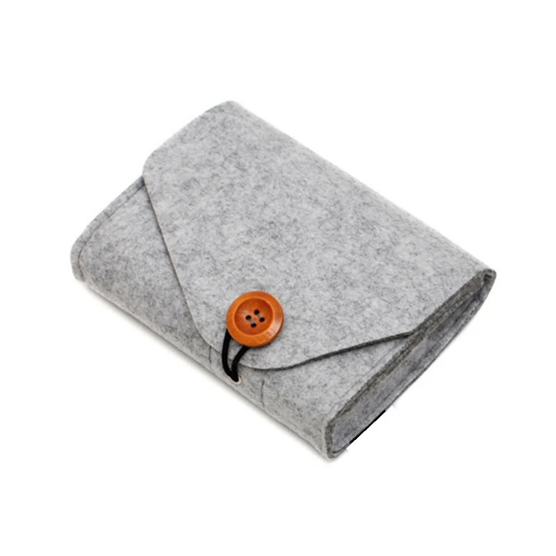 

Quality Home Storage Organization 1 Pcs Key Coin Package Mini Felt Pouch Earphone Sd Card Power Bank Data Cable Travel Organiz