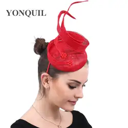 4 слоя Sinamay для дамских шляп шляпы Свадебные заколка для волос аксессуары scraft головной убор повязки церковь Высокое качество Новая мода