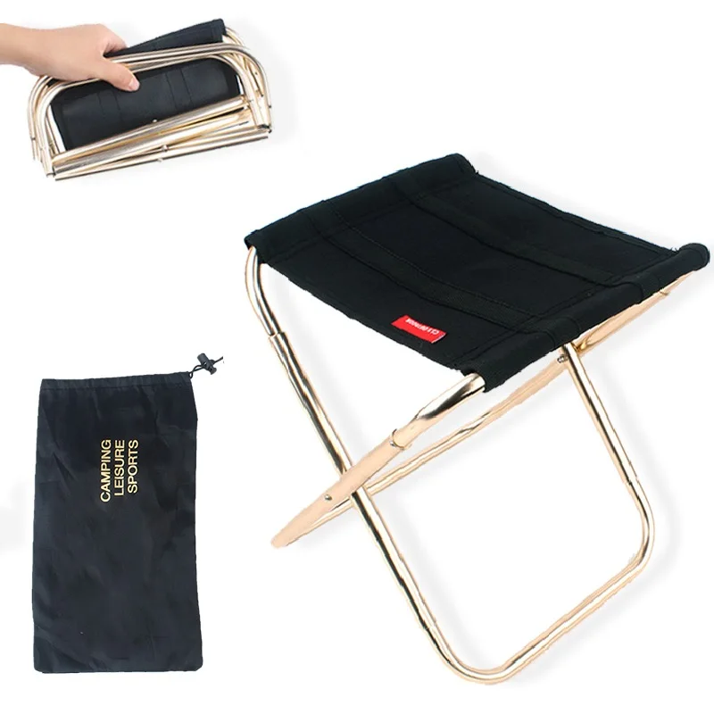 

Lightweight Fishing Chair Outdoor Compact Portable Aluminium Alloy Folding Camping Chair Beach BBQ Travel Picnic Hiking Stool