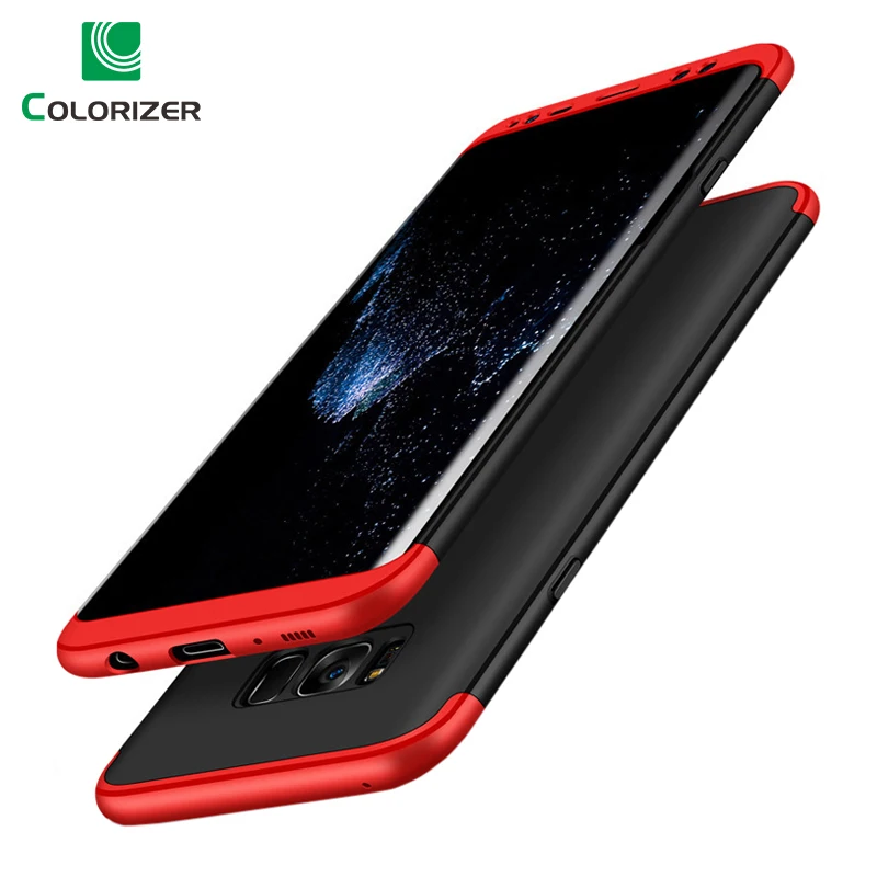 

360 Full Protection Phone Case For SAMSUNG Note 8 Note 9 Cases 3 IN 1 Matte Hard PC Back Cover For Galaxy S8 S9 A8 Plus S6 S7