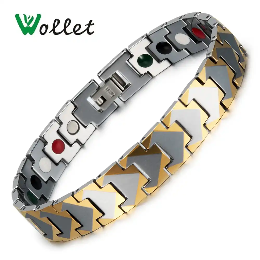 Wollet Jewelry Mens Energy Bracelet Solid Germanium Magnetic Or Wollet Jewelry Mens Energy Bracelet