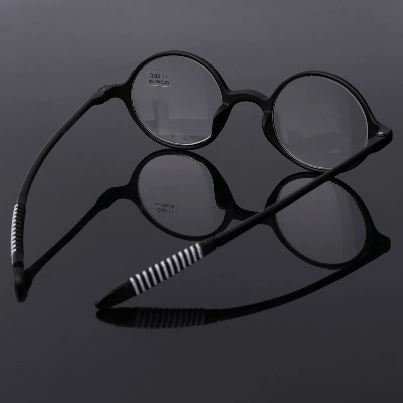 Легкие круглые очки для чтения TR90 из смолы, очки для пресбиопии+ 1,0~+ 4,0