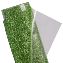 HOHOFILM 50 см x 50 см светильник с зеленым блеском теплопередача виниловые футболки с блестками термопресс виниловая железная пленка ПУ материал 20 ''x 20''
