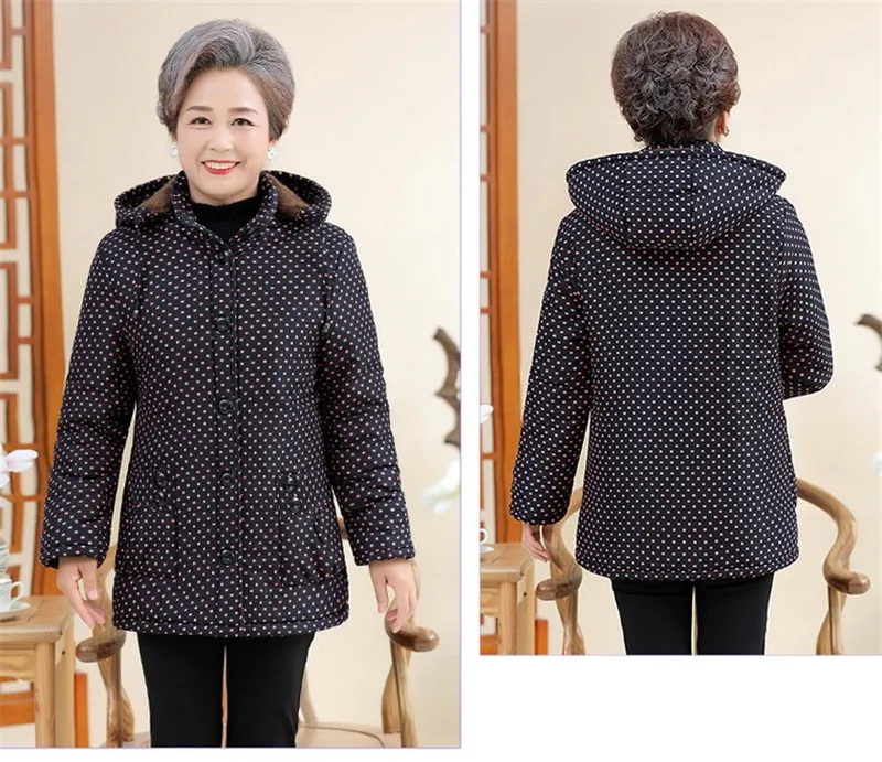 Jaqueta de Algodão de Meia Reunindo Idade Feminina Inverno Parkas Encapuçado Engrossar Manter Quente Jaquetas Tamanho Grande 5xl Feminino Curto 11 feminina inverno parkas encapuçado engrossar manter quente