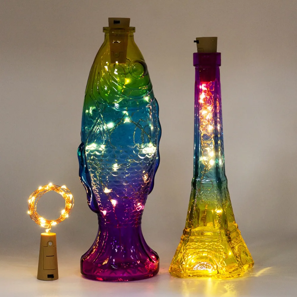 Fairy Lights LED Garland Copper Wire String for Glass Craft Bottle New Year Christmas Wedding Decor Multi-Color light string Fairy Lights LED Garland Copper Wire String for Glass Craft Bottle New Year Christmas Wedding Decor Multi-Color light string