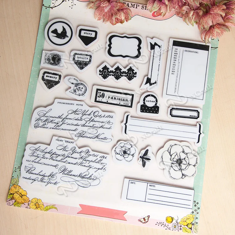 

Noted carimbos stamps for scrapbooking DIY EZ self-adhesive rubber stamps scrapbook carimbo stempel