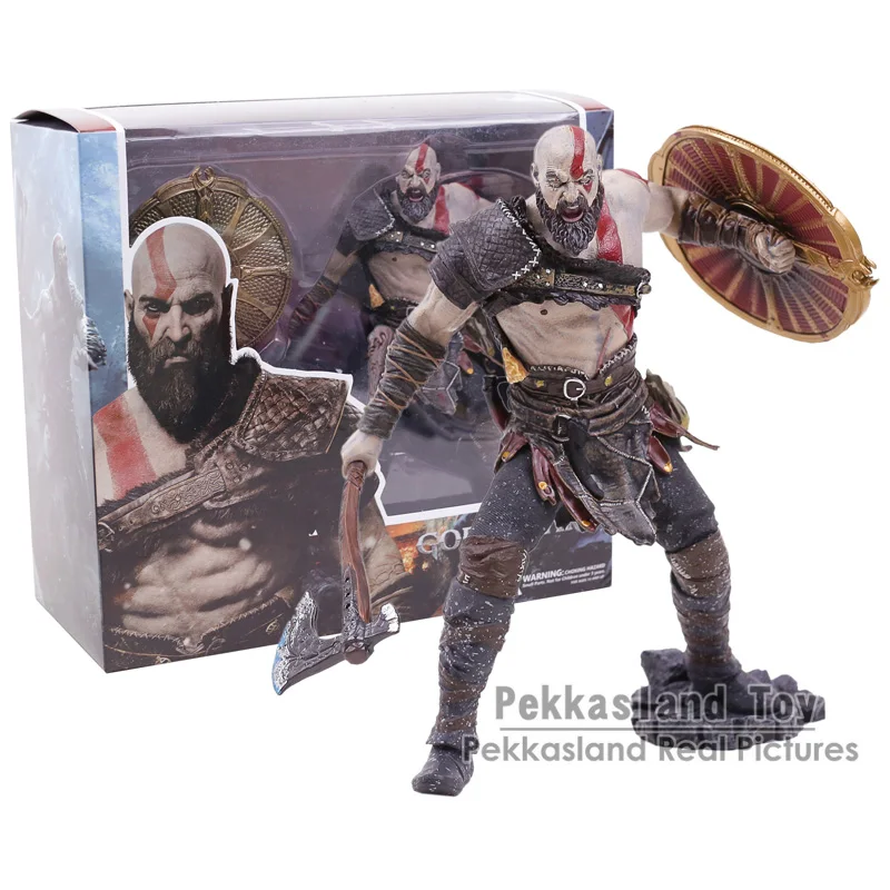 

God of War Series 4 Kratos with Axe Shield PVC Statue Figure Collectible Model Toy 20cm
