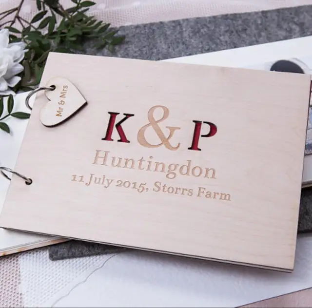 custom wedding guest book personalized initial guestbook wedding sign book for wedding