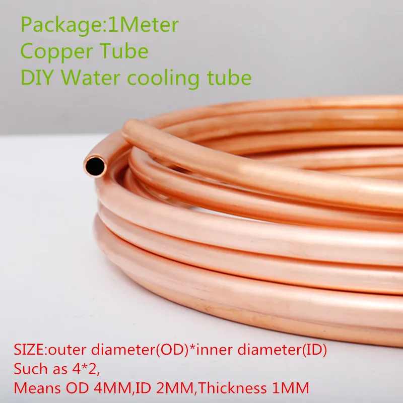 1PCS YT2044 1Meter Air conditioning copper tube OD*ID Soft state
