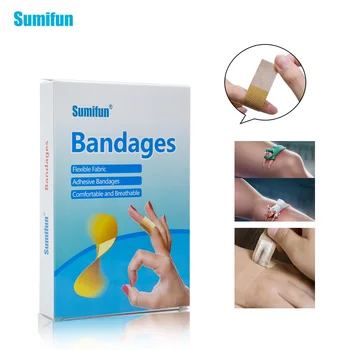 

Sumifun 100Pcs/box Band-Aid Flexible Fabric Bandages First Aid for Kids Children Wound Care Serile Gauze Adhesive K02901