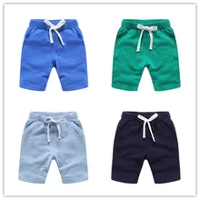 Детские шорты для мальчиков 1-10 лет, повседневные однотонные хлопковые мягкие детские брюки на лето, хлопковая одежда для мальчиков 7060 04