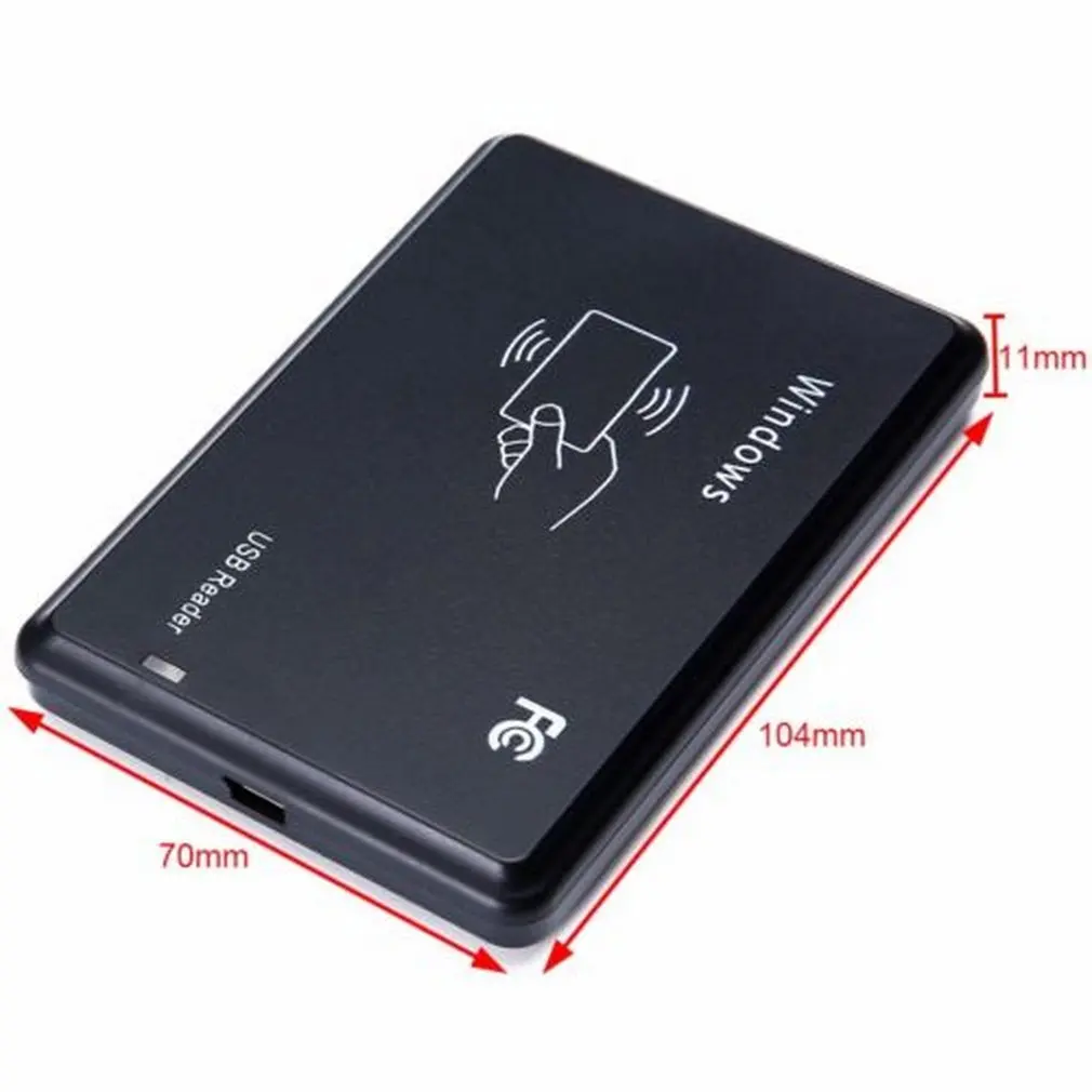Ультра тонкий компактный размер 13,56 МГц USB бесконтактная рчид датчик приближения Смарт не-карта с чипом IC Reader