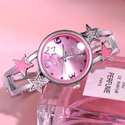 Для женщин часы Звезда Новый 2019 нержавеющая сталь браслет со стразами Mujer Роскошные вечерние платье Женский Relogio Feminino
