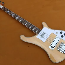 Новое прибытие Custom Shop Природный взрыв 4 Strings Ricken 4001c шеи через привязки бас-гитара двойной выход injacks