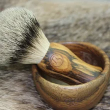 Frank Shaving-набор натурального черного дерева, щетка для волос Silvertip 22 мм, чаша для бритья#4, подарочный набор для бритья/комплект# SI22-EW37BW